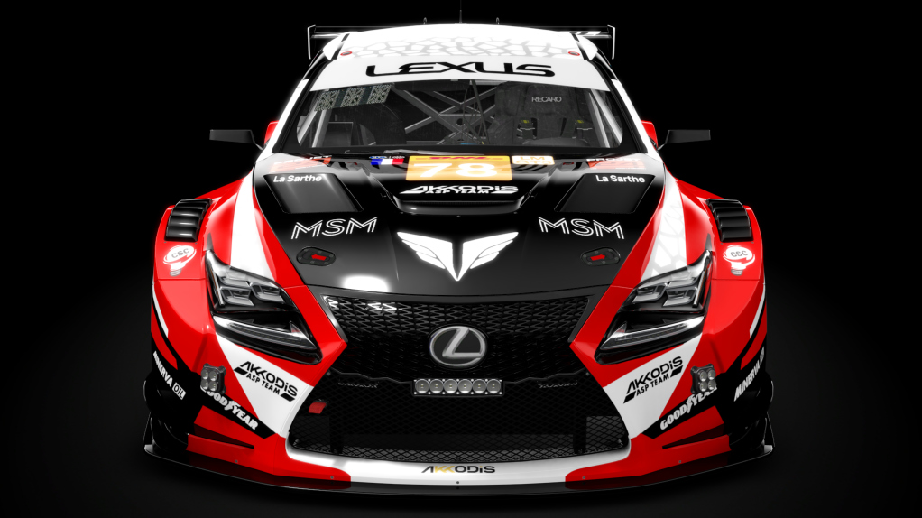 Lexus RC F GT3, skin WEC Akkodis ASP Lexus 78 2024