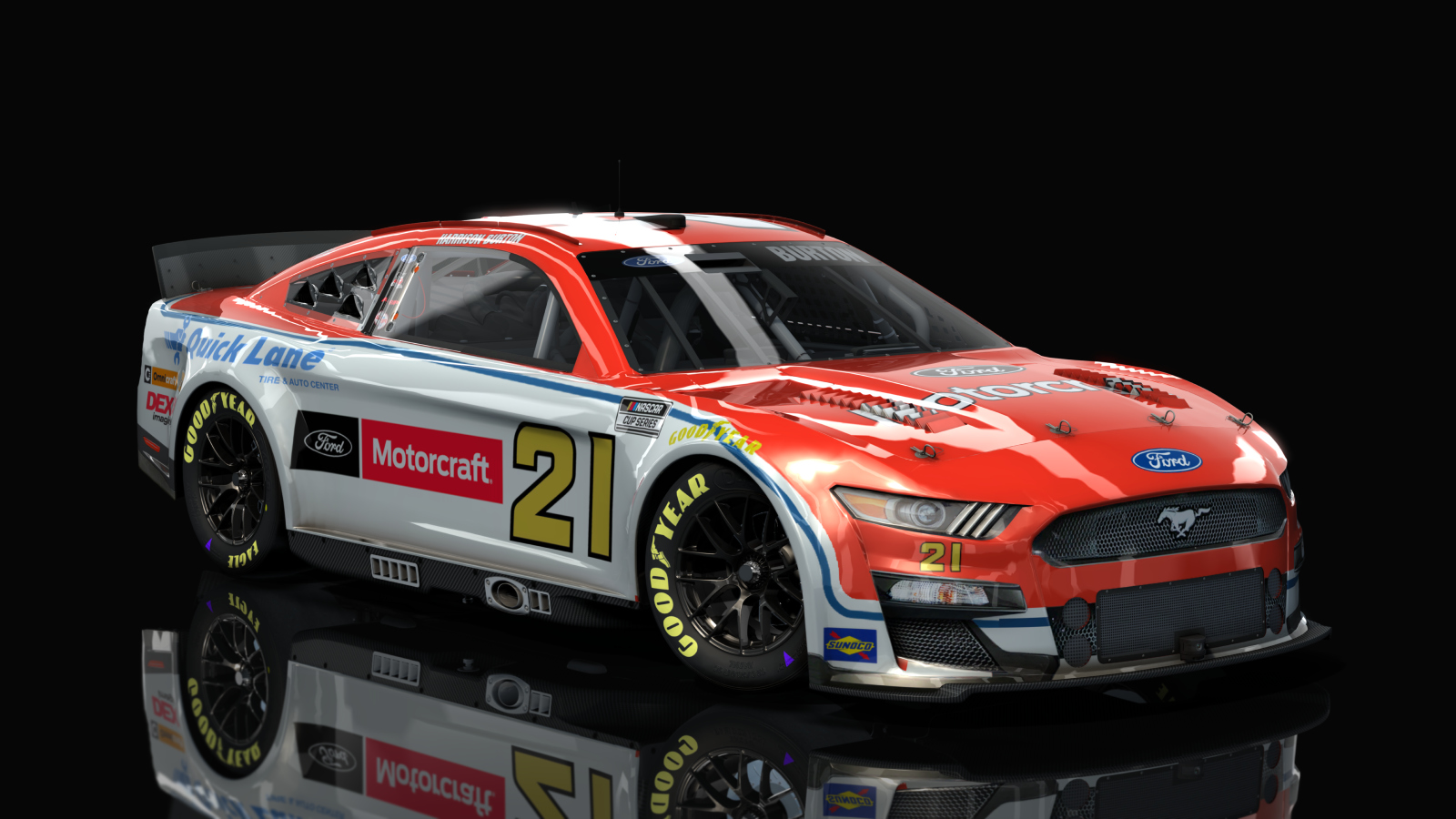 NASCAR Cup Series 2023 - Ford Mustang, skin 21_motorcraft