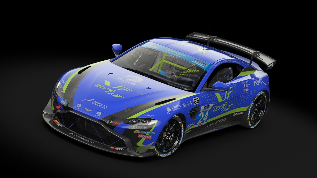Aston Martin Vantage GT4, skin ZONE OUT